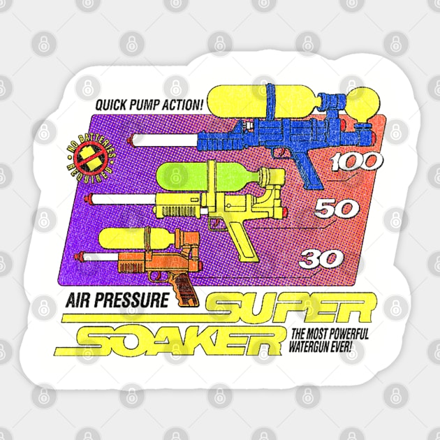 Super Soaker - Water Gun Sticker by nicklower